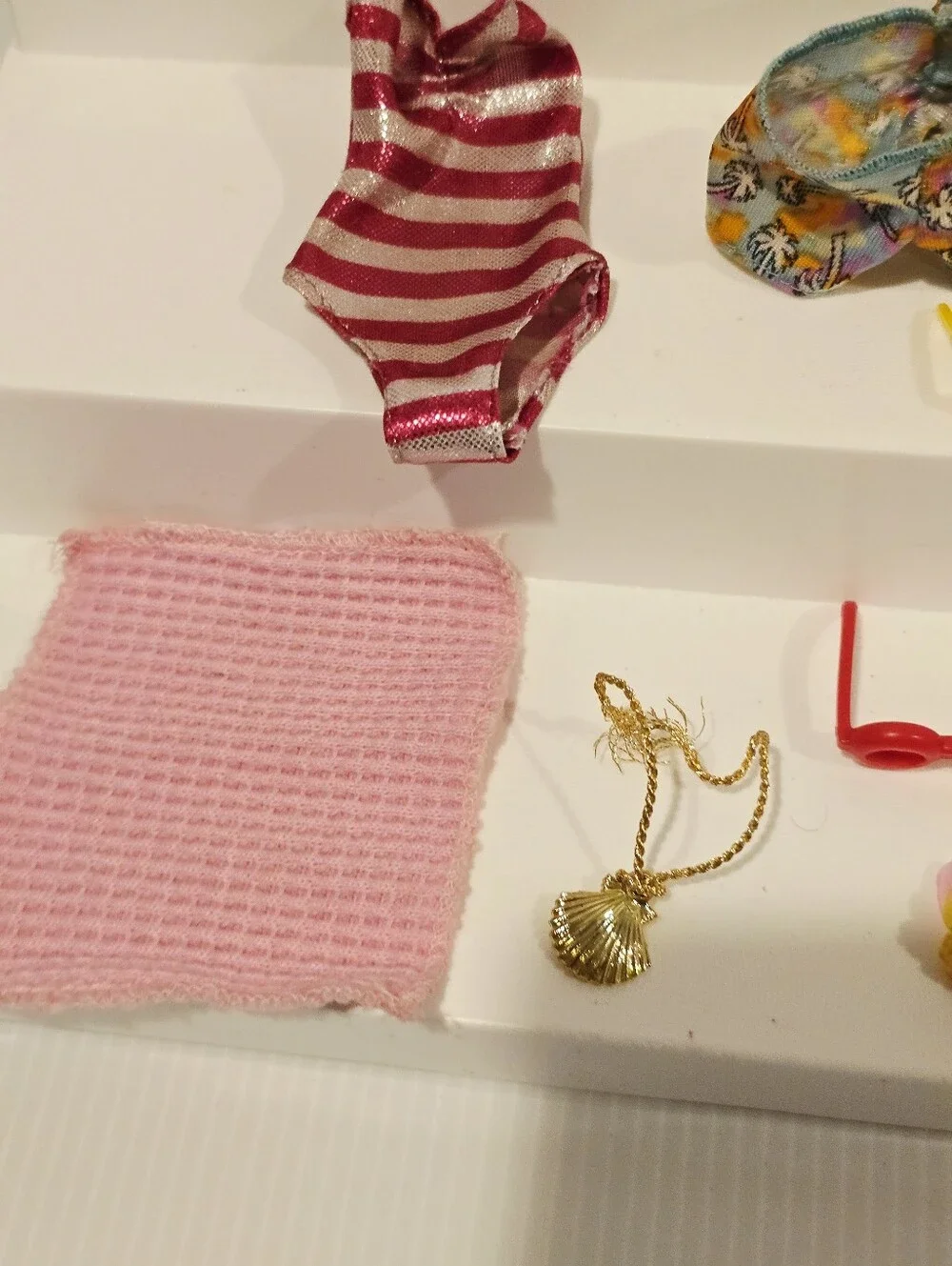 Vintage Barbie Doll Swimsuit and Beach Accessories Set